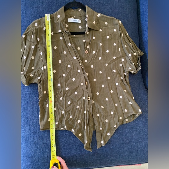 Faithful the Brand- Olive Polka Dot Button Down - Picture 7 of 8